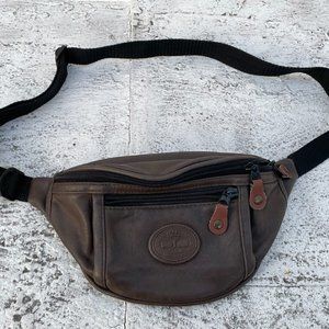 Cypress Wood Bag Waist Bag Brown Leather Fanny Bag